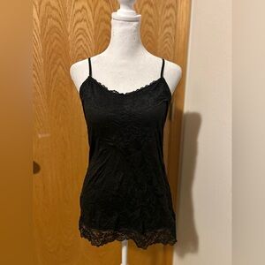 Maurices Elegant Black Camisole with Lace Trim